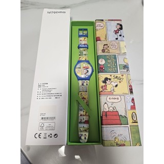Swatch X Peanuts】 經典漫畫腕 錶 S029Z10841mm 二手經九成新
