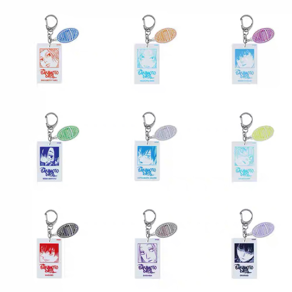 坂本日常 坂本days 勢羽真冬 勢羽 真冬 四村 周 四村周 吊飾 原畫 漫畫 周邊 動漫周邊 白底 白底吊飾