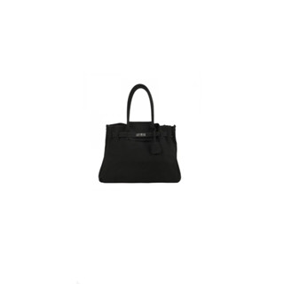 日本代購LA COUSETTE [專櫃正品］黑色新款帆布M刺繡環保購物袋托特包輕便手提單肩包包女翻轉愛馬仕