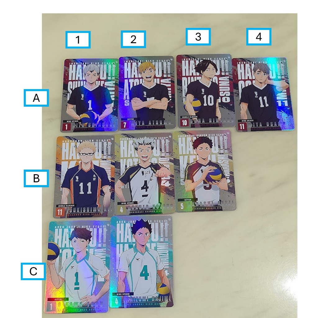 [睡睡蛙小池] 排球少年 拍立得 餅卡 食玩卡 日向翔陽 虹光 及川徹 木兔光太郎 月島螢 宮侑 宮治 黑尾鐵朗 北信介