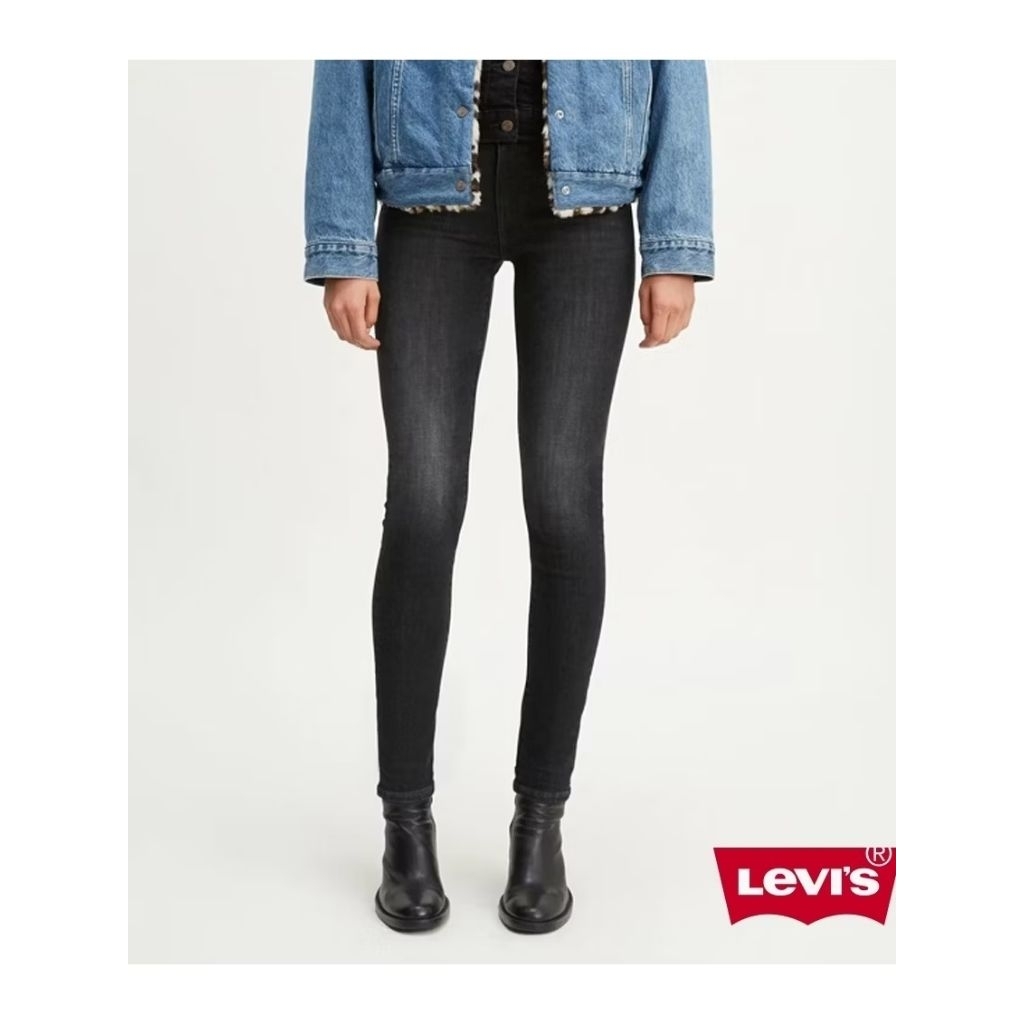 Levis Levi's 721 premium 高腰緊身窄管彈力牛仔褲 保暖纖維內刷毛 W25腰平量32cm褲長90