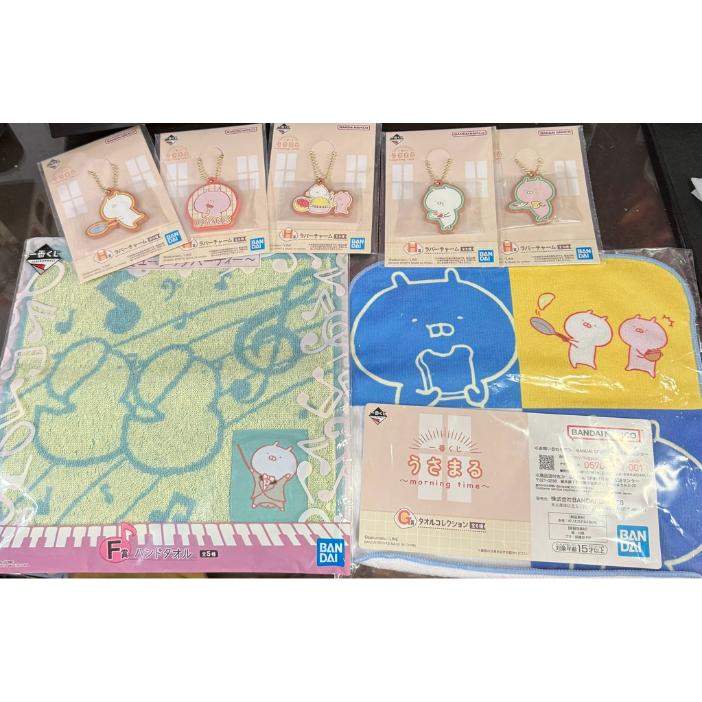 全新確認款 一番賞 USAMARU 兔丸 F賞 G賞 H賞 morning time 毛巾 吊飾