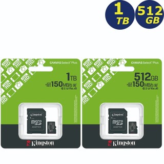 KINGSTON 512GB 512G 1TB microSD SDCS3 150MB U3 A1 Plus 金士頓