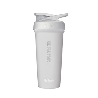 健身工廠xBlender Bottle-聯名搖搖杯/質感灰 杯身740ml 刻度590ml 食品級304不鏽鋼 大容量