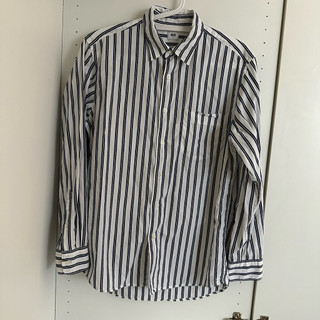 UNIQLO 棉質條紋長袖襯衫