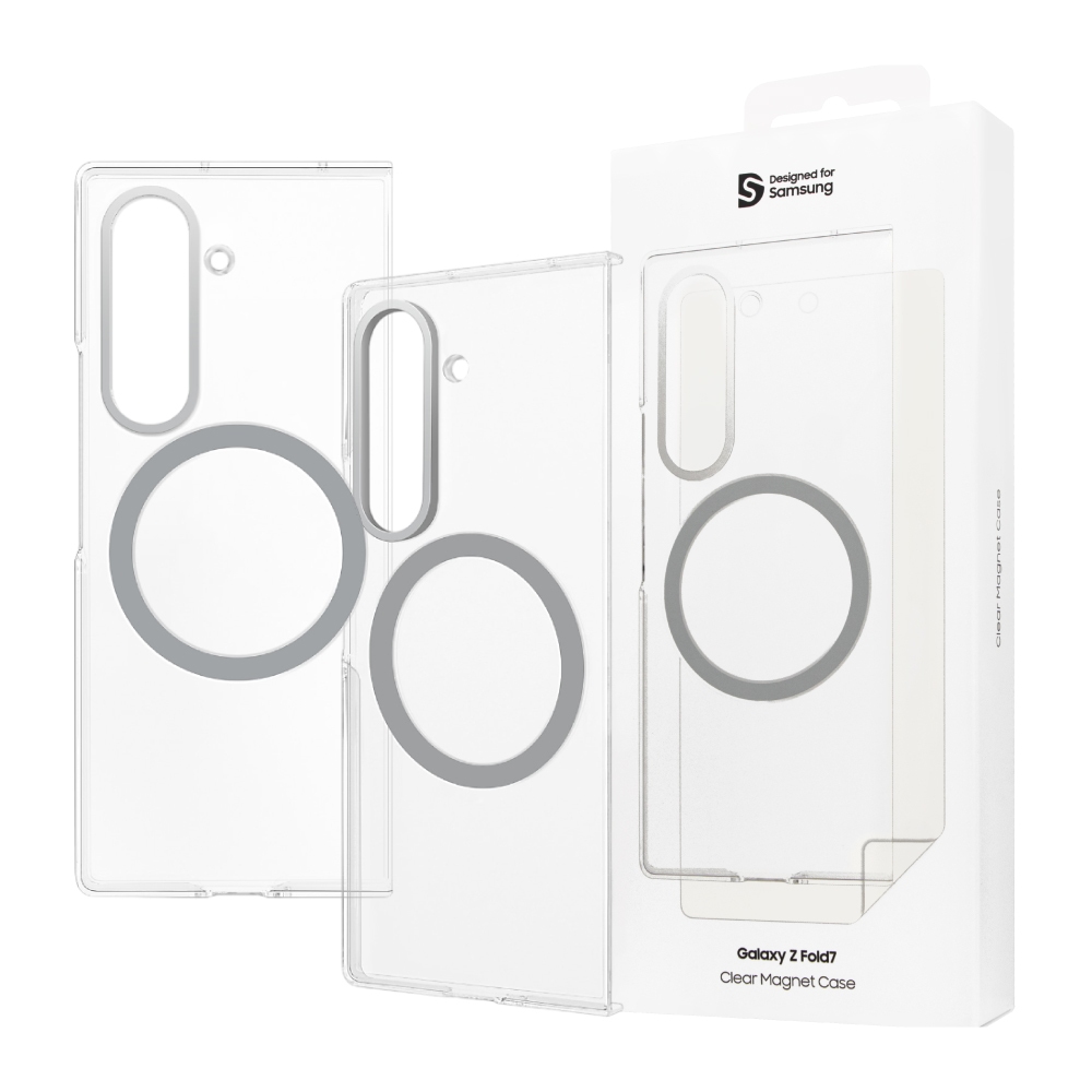 Samsung 三星原廠官方 Galaxy Z Fold7 透明磁吸保護殼_附保貼【盒裝】GP-FFF966