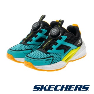 【SKECHERS】男童系列 TECHNO-DRIFT旋鈕系統-405312L-黑綠TQBK(3號)
