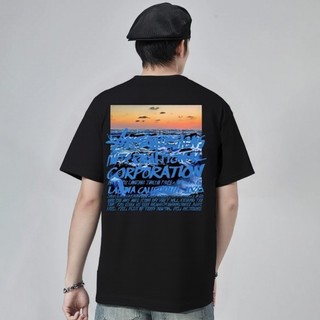 多色可選 Stussy Clear Day 晴朗海面logo 美式復古短T 圓領T恤 短踢 男女同款 Stussy 短袖