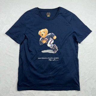 Polo Ralph Lauren Polo Bear 橄欖球熊 深藍色 印刷圖 短T (Size:L)