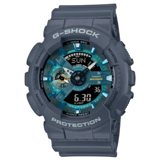 CASIO 卡西歐 G-SHOCK 綠洲大錶徑雙顯電子錶 多功能 200米防水 海軍藍/沙漠米白 GA-110AS