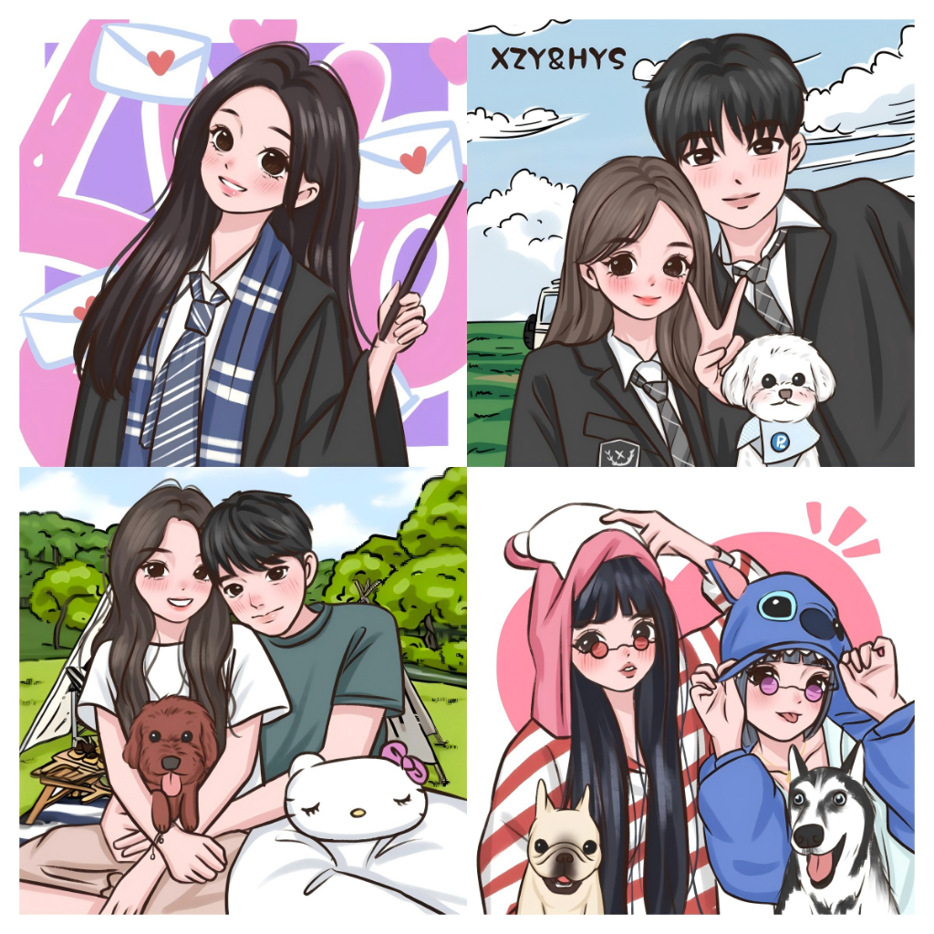 甜橙風 似顔繪 免運 客製化 百種畫風 急單 手繪 人像畫 手繪人像 q版人像 繪圖委托 插畫 客製化禮物 生日禮物