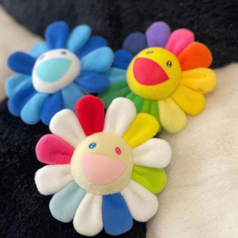 新品　クラシクス　ザ　スモールラグジュアリ　黒　あげ花　花　ハンカチ　村上隆　花 村上隆