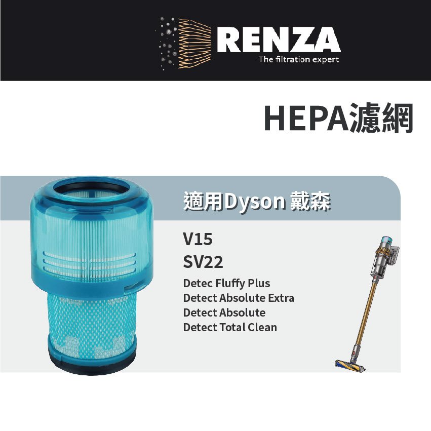 適用 Dyson 戴森 V15 SV22 吸塵器Fluffy Absolute Total Clean HEPA集塵濾芯