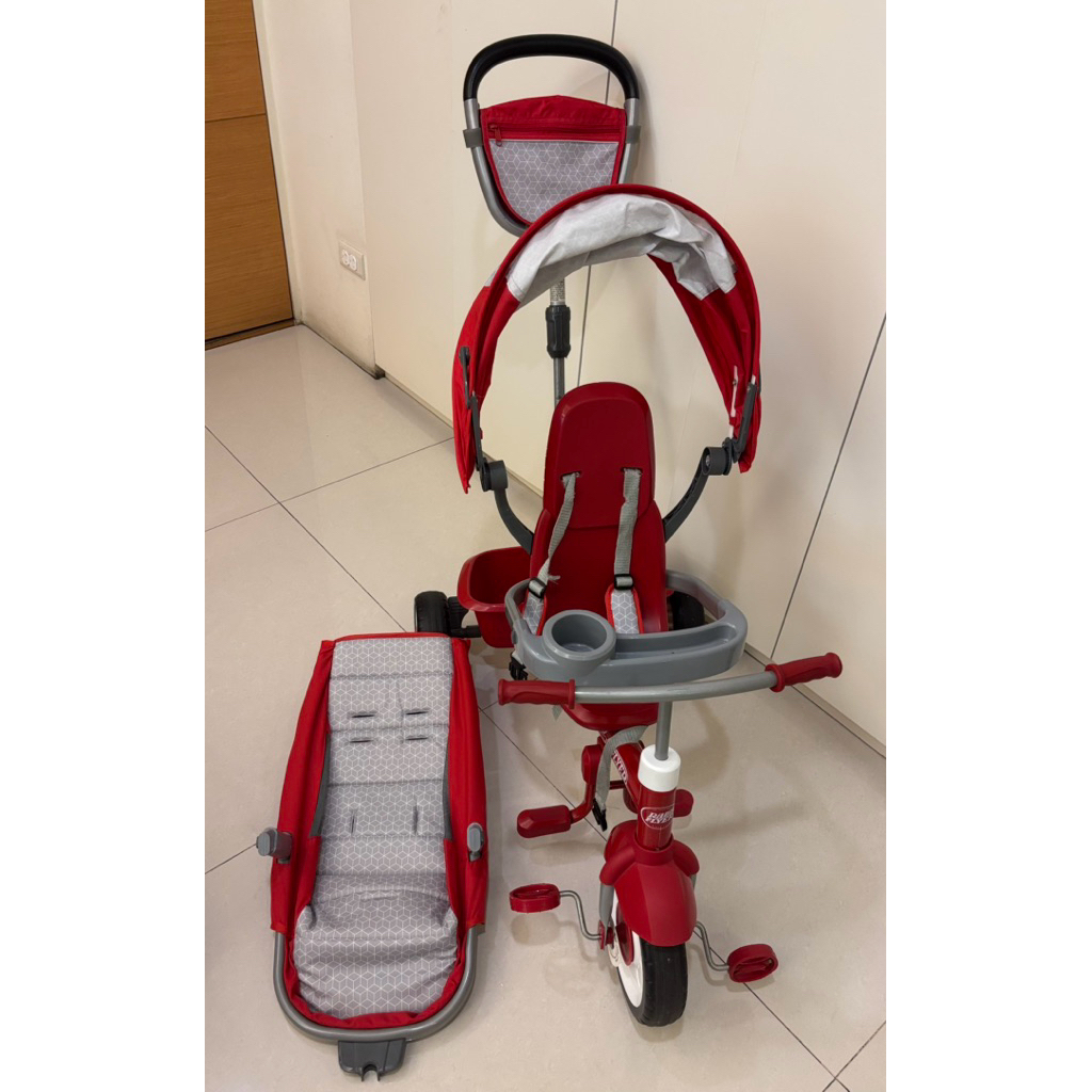 二手🌈美國 Radio Flyer 5 in 1stroll N Trike 腳踏車 三輪車 紅騎士