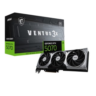 MSI 微星 GeForce RTX 5070 12G VENTUS 3X OC 三風扇/註冊五年保 顯示卡 顯示卡