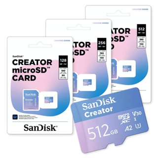 SanDisk Creator 128G 256G 512G microSDXC A2 V30 U3 專業級效能 記憶卡