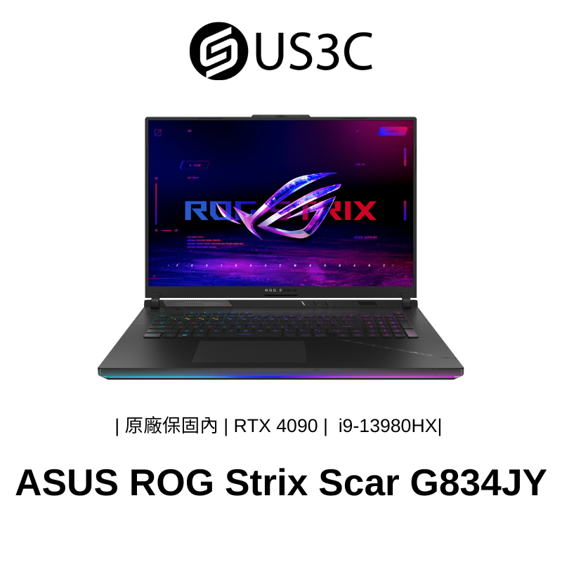 ASUS G834JY 18吋 i9-13980HX 32G 2TSSD Raid 0 RTX 4090 二手電競筆電