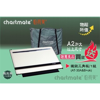 chartmate 恰得美 製圖板 // 173PR平行尺 提放架製圖板 加碼買就送握鈕三角板組/握鈕直尺