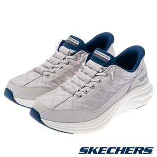 54-SKECHERS 男鞋 運動 休閒 寬楦 懶人鞋 瞬穿 灰 CONTOUR FOAM 232619WGYNV