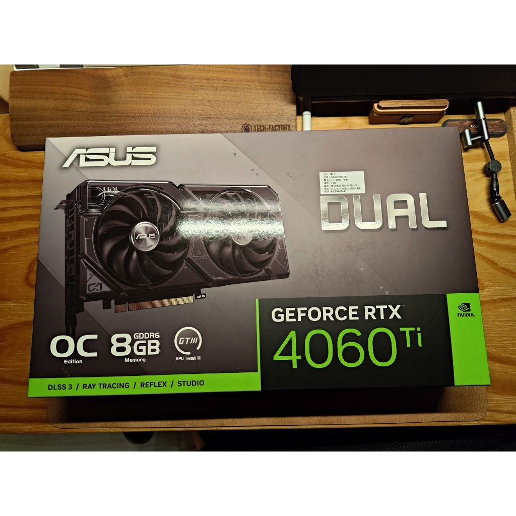 二手 保固到2027/05/25   95成新 ASUS 華碩 DUAL-RTX 4060 TI-O8G-EVO 顯示卡