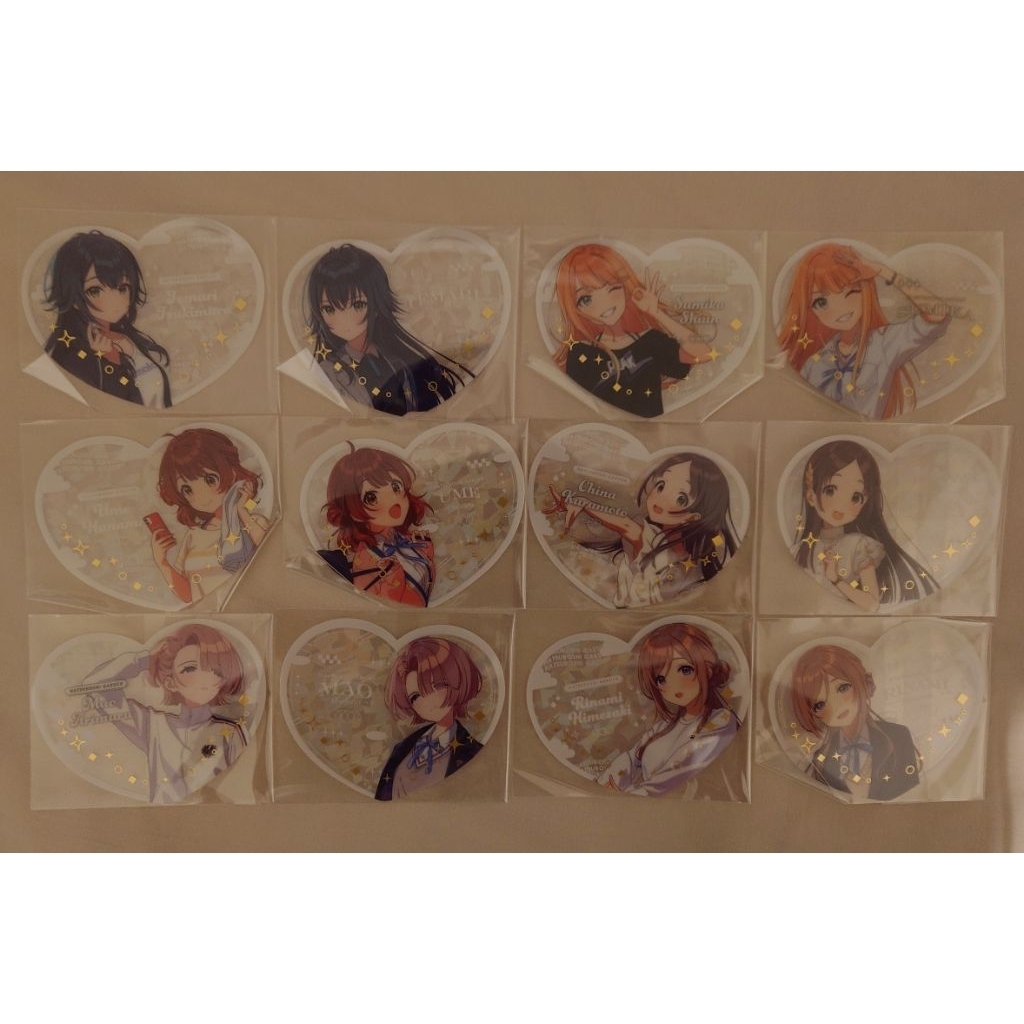 學園偶像大師 学マス Amiami 心形燙金透卡（月村手毬/紫雲清夏/倉本千奈/花海佑芽/有村麻央/姬崎莉波）