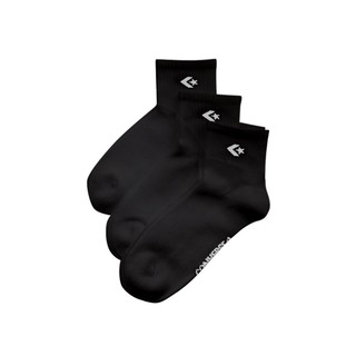 CONVERSE【授權經銷商】運動襪 短襪 襪子 3入裝 萊卡彈性 黑 UC0570-023