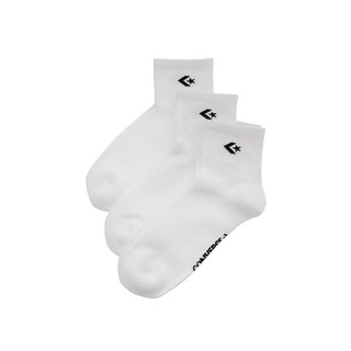 CONVERSE【授權經銷商】運動襪 短襪 襪子 3入裝 萊卡彈性 白 UC0570-001