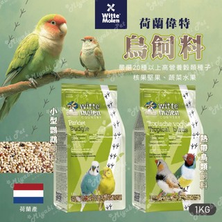 【米亞比寵物】偉特 鳥飼料 荷蘭偉特鳥飼料1KG 小型中型熱帶 鸚鵡飼料 鳥類 Witte Mole