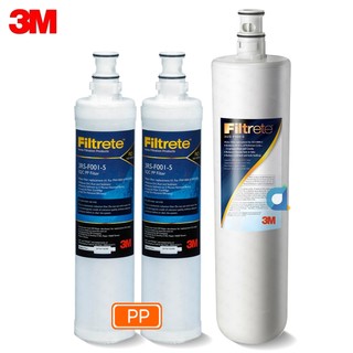 3M 3US-F004-5高密度活性碳濾心搭 3RS-F001-5 SQC前置PP替換濾心2支 (共3支)