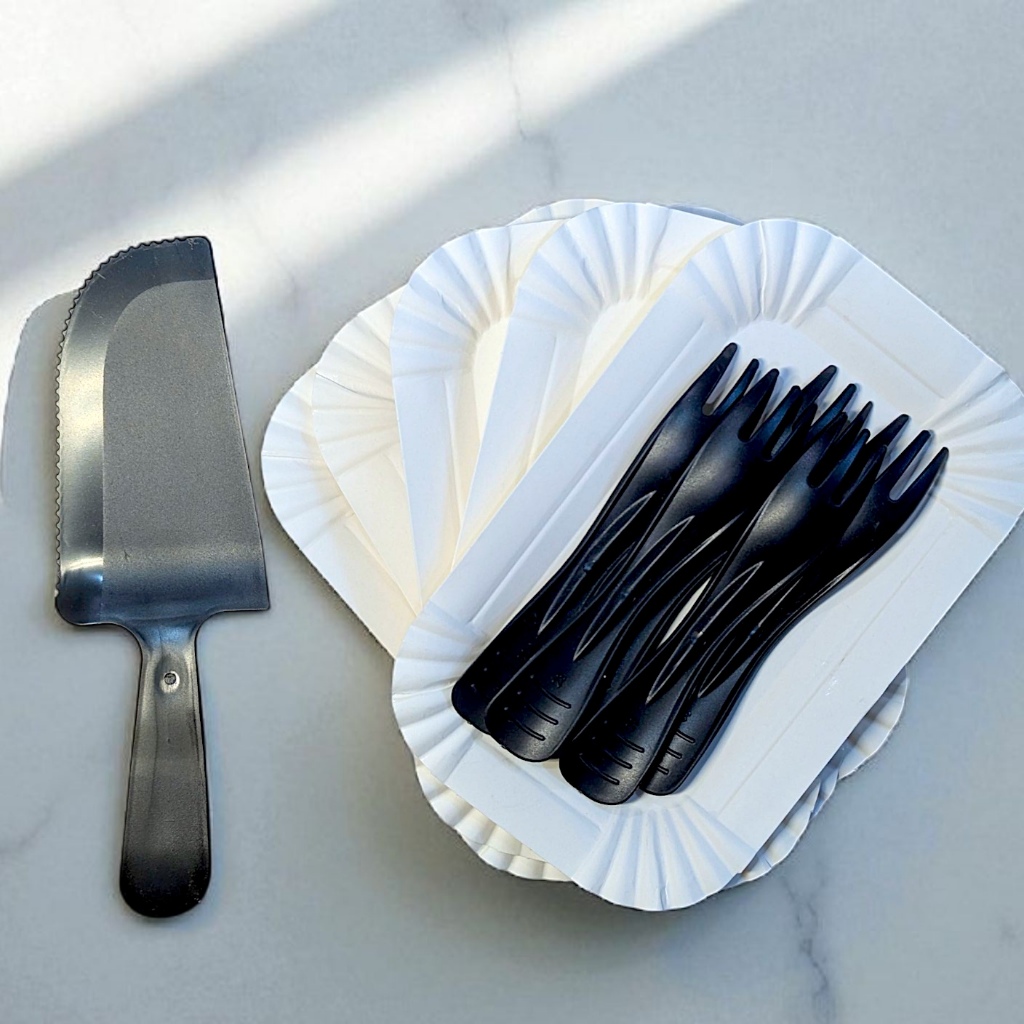 簡易蛋糕刀叉盤組 / 此商品限加購使用，無法單獨下單