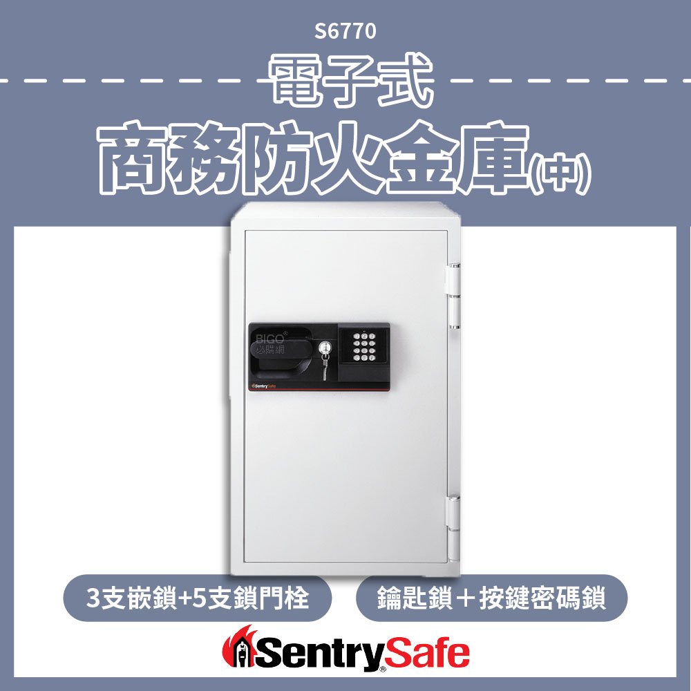 新品首發 SentrySafe 電子式商務防火金庫（中） S6770 防盜 密碼保險箱 電子鎖
