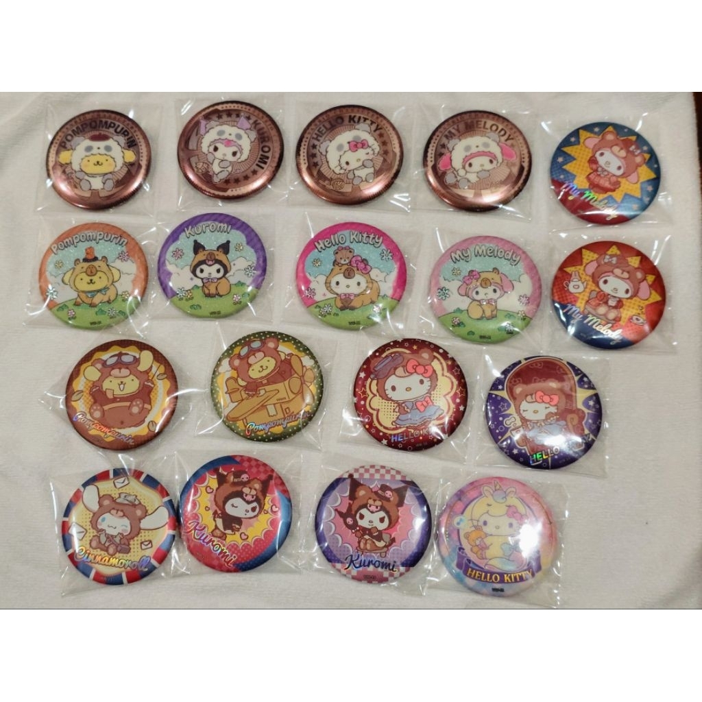 【三麗鷗】三麗鷗家族 棉花娃娃 馬口鐵徽章 布丁狗 大耳狗 凱蒂 酷洛米 美樂蒂 卡游 正版品 現貨