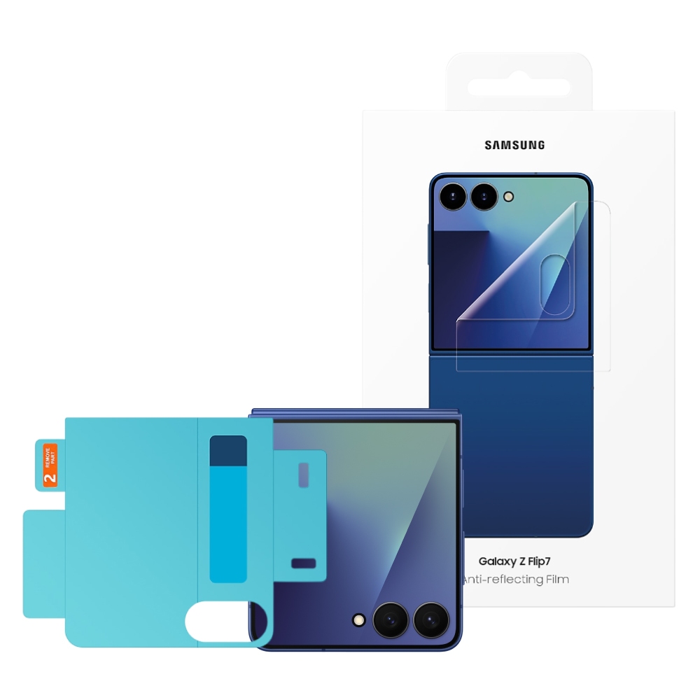 Samsung 三星原廠官方 Galaxy Z Flip7 抗反光螢幕保護貼 - 透明【盒裝】EF-UF766