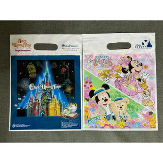 東京迪士尼海洋 達菲雪莉玫米奇米妮 購物袋塑膠袋禮品袋6入 once upon a time