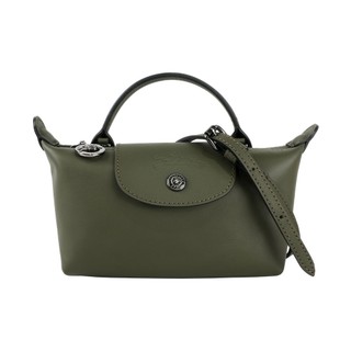 LONGCHAMP Le Pliage Xtra XS 小牛皮迷你二用包(冷杉綠色)