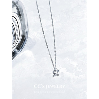 現貨【CC’s jewelry】交心通體純銀項鍊｜Heart in Harmony｜純銀項鍊｜正韓製造｜溫柔簡約風