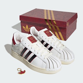ADIDAS 休閒鞋 CNY X SUPERSTAR II 白紅金 蛇年 貝殼頭 復古 男 JR8036