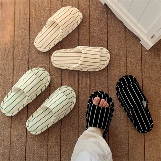 【momo home】居家拖鞋 情侶拖鞋 止滑拖鞋 簡約條紋 防滑 布藝 軟底拖鞋 無聲拖鞋 防臭拖鞋 室內拖鞋 拖鞋