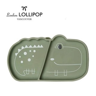 Loulou Lollipop 加拿大動物造型防滑矽膠餐盤(825754017742微笑鱷魚) 680元