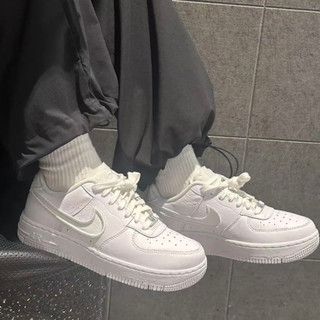 S.G NIKE Wmns Air Force 1 Dance FJ7409-100 女鞋 全白 AF1 反轉Logo