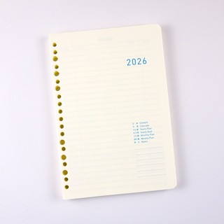 【conifer綠的事務】2026年25K橫式週誌內頁 適用6孔、20孔孔夾