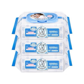🌟現貨🌟貝恩 嬰兒保養柔濕巾80抽 3入/串（超商配送最多2串、蝦皮店到店配送最多3串）【熊到寶SHOP】