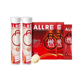 【ALLRE 歐瑞生醫】打卡享受氣泡錠（20錠/罐；2罐）+甩甩順暢凍PLUS+（20公克/條；12條/盒）2盒