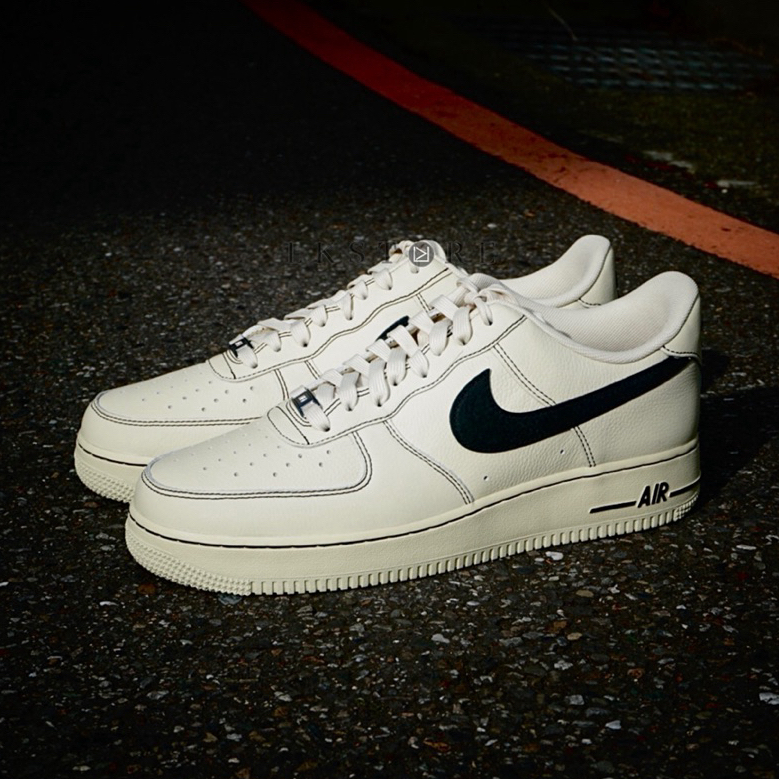 {LKSTORE} NIKE AIR FORCE 1 Contrast Stitch 米白 黑描邊 HQ2037-200