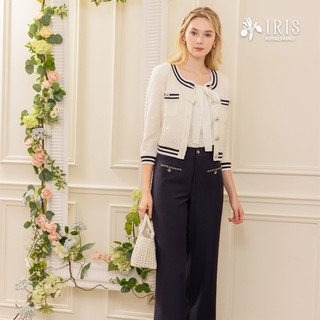 IRIS 艾莉詩 率性鍊飾百搭寬褲-2色 52301