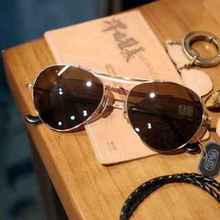 久必大眼鏡 TVR - 521 Pilot Aviator(SPM) Lu - 玫瑰金墨綠片