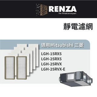 適用 三菱 Lossnay 全熱交換機 LGH-15RX5 LGH-25RX5 LGH-25RVX-E 靜電濾網 濾芯