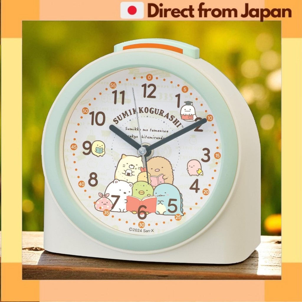 角落生物 鬧鐘 置鐘 電池鐘錶 角色 許多可愛角色 象牙色 125×125×73mm CQ167C