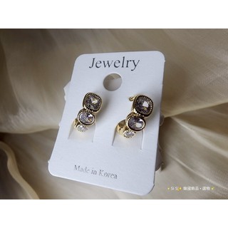 【SI.SI.韓國飾品 ✨️耳環 】Jewelry -幾何排鑽耳環