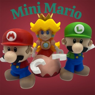 3D列印 3D列印 公仔 瑪利歐系列 迷你瑪利歐 Mini Mario/路易吉 Luigi/碧姬公主 Peach 可客製